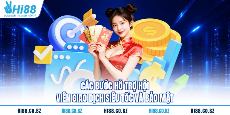 Các bước hỗ trợ hội viên giao dịch siêu tốc và bảo mật